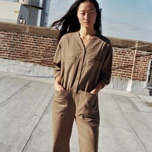 Ilana Kohn - tan Tuck jumpsuit - 1X